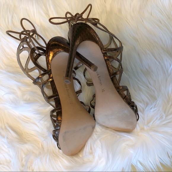 Alexandre Birman Melody Strappy Heels in Bronze 37 - Picture 7 of 7